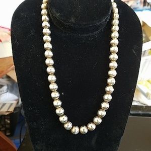 Vintage Sterling ball necklace chain